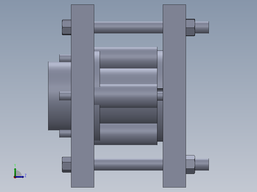 冲压工具左视图
