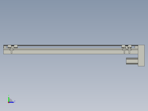 直线模组LHA6-S700-D-100W(16丝杆)设计图纸左视缩略图