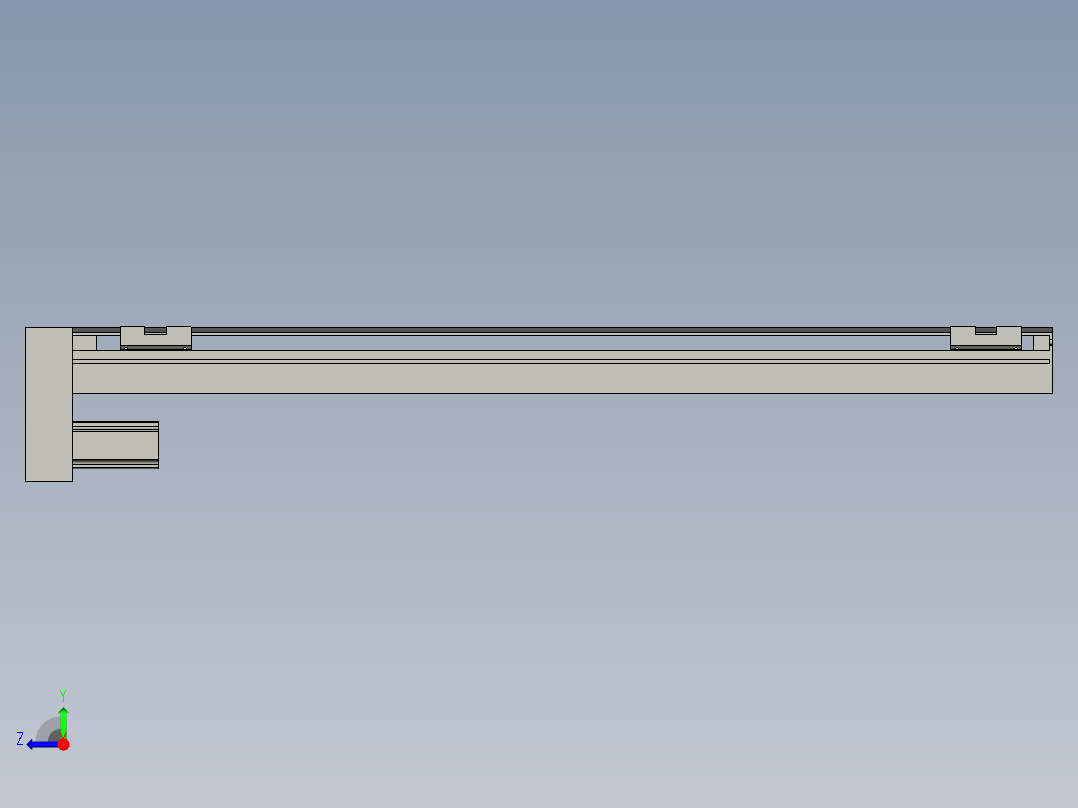 直线模组LHA6-S700-D-100W(16丝杆)设计图纸右视图