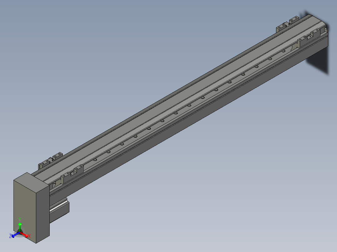 直线模组LHA6-S700-D-100W(16丝杆)设计图纸正等轴测图