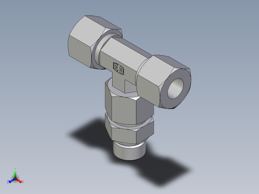 卡套式工业通用硬管接头EO_Assembled_adjustable_standpipe_branch_tee_EVT14SM71