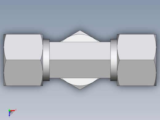 卡套式工业通用硬管接头EO_Assembled_adjustable_standpipe_branch_tee_EVT14SM71俯视缩略图