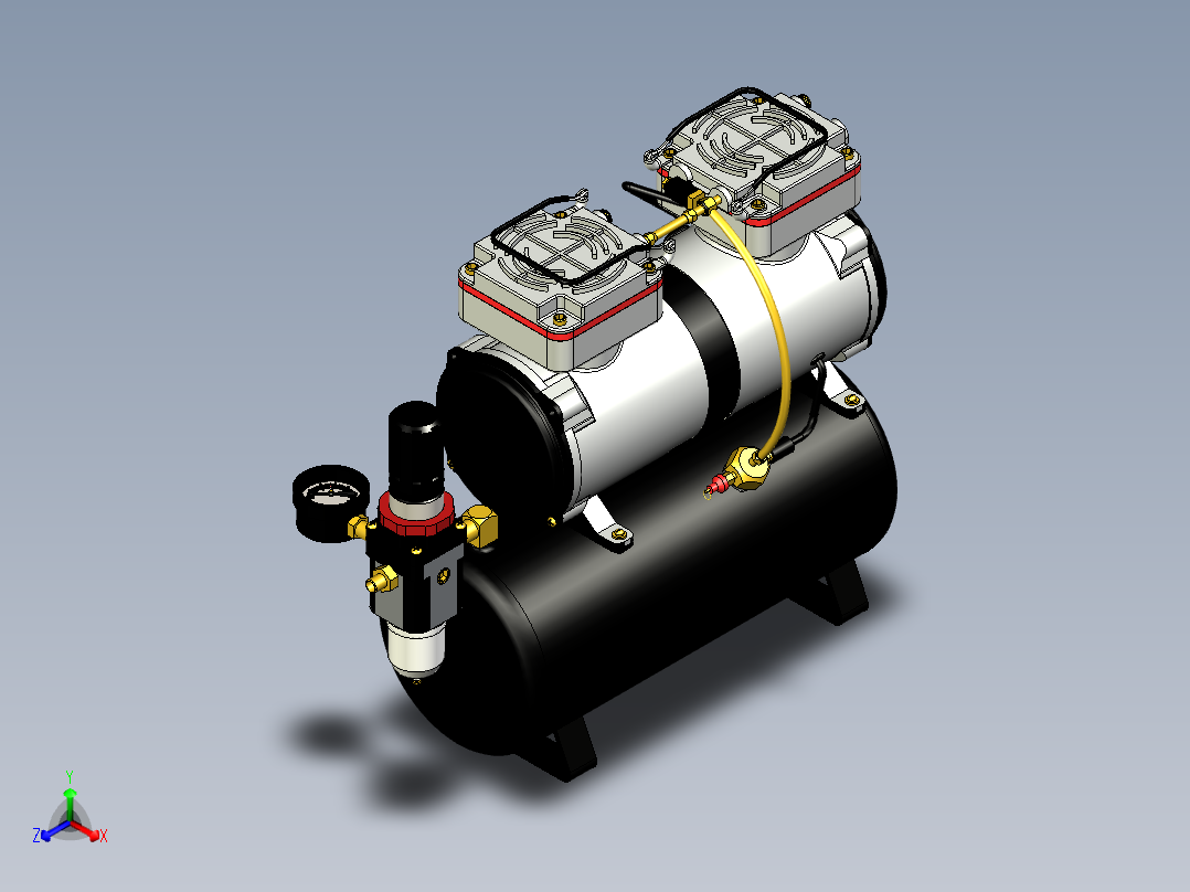 空气压缩机正等轴测图