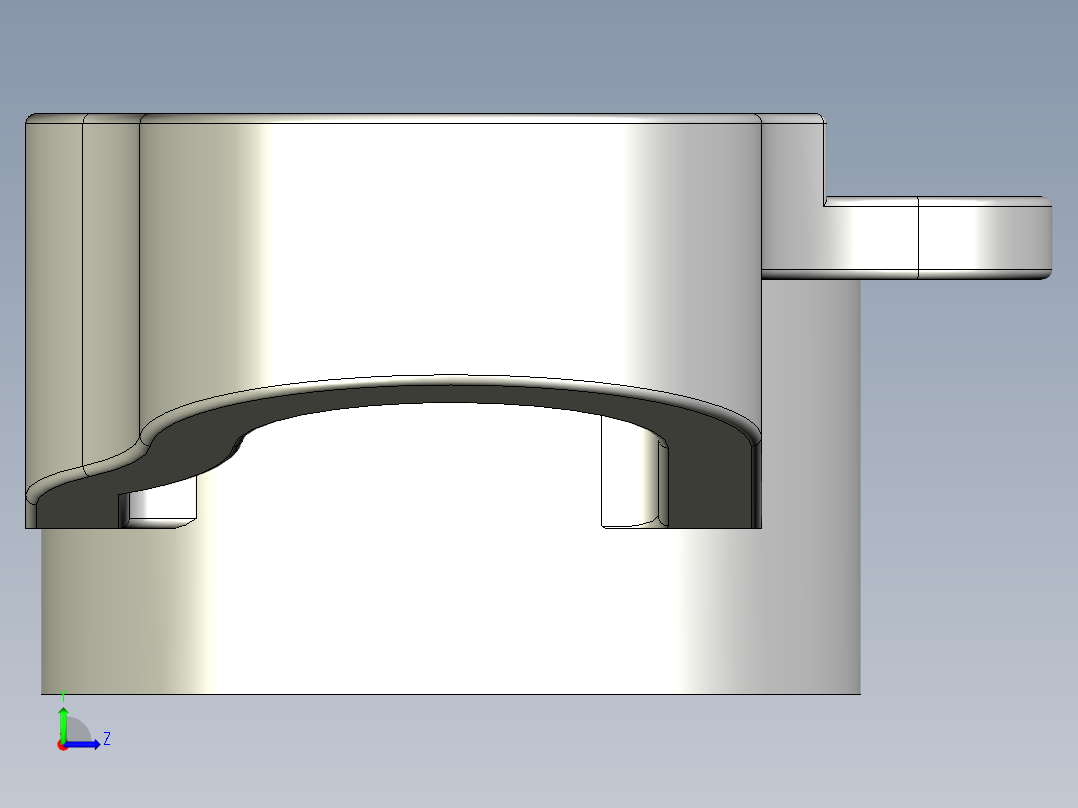 管道手动球阀-水管开关阀-手动阀门User Library-Flange C300DN100_DN80~100.Gland - 副本左视图