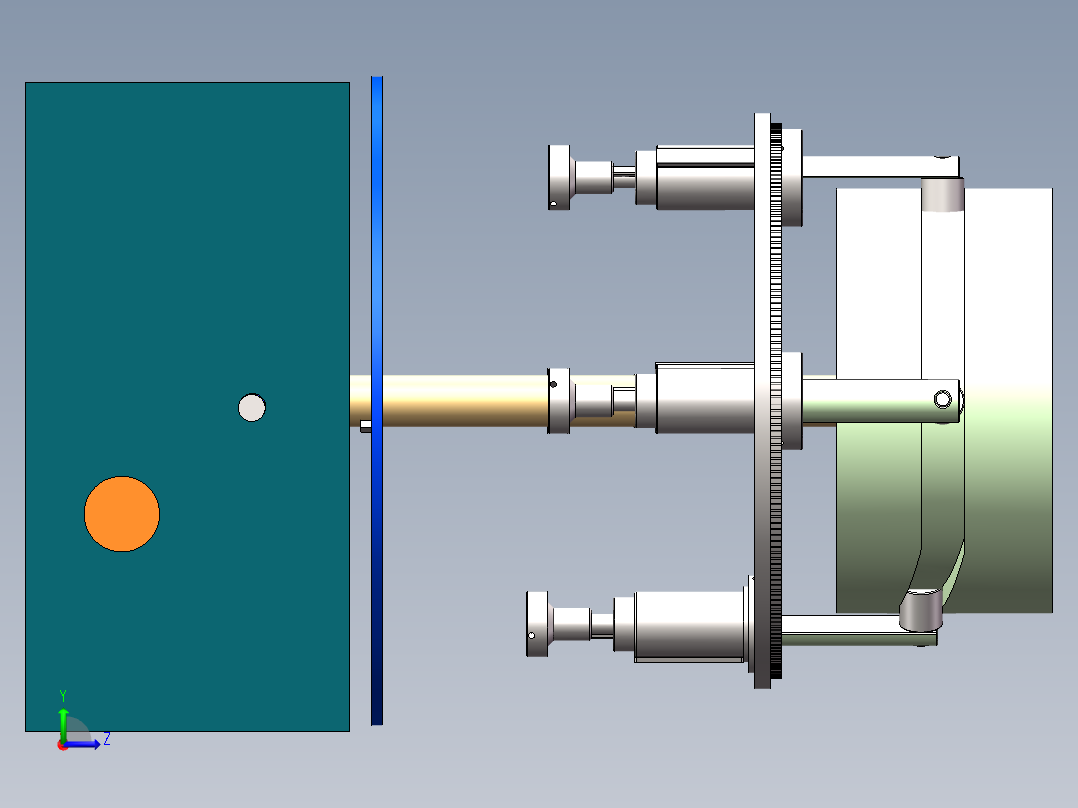 旋转机构SW+CAD 24.5.10+210+001左视图