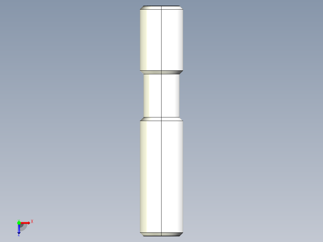 雙頭螺桿2304-3D多系列多零件图纸模型俯视图