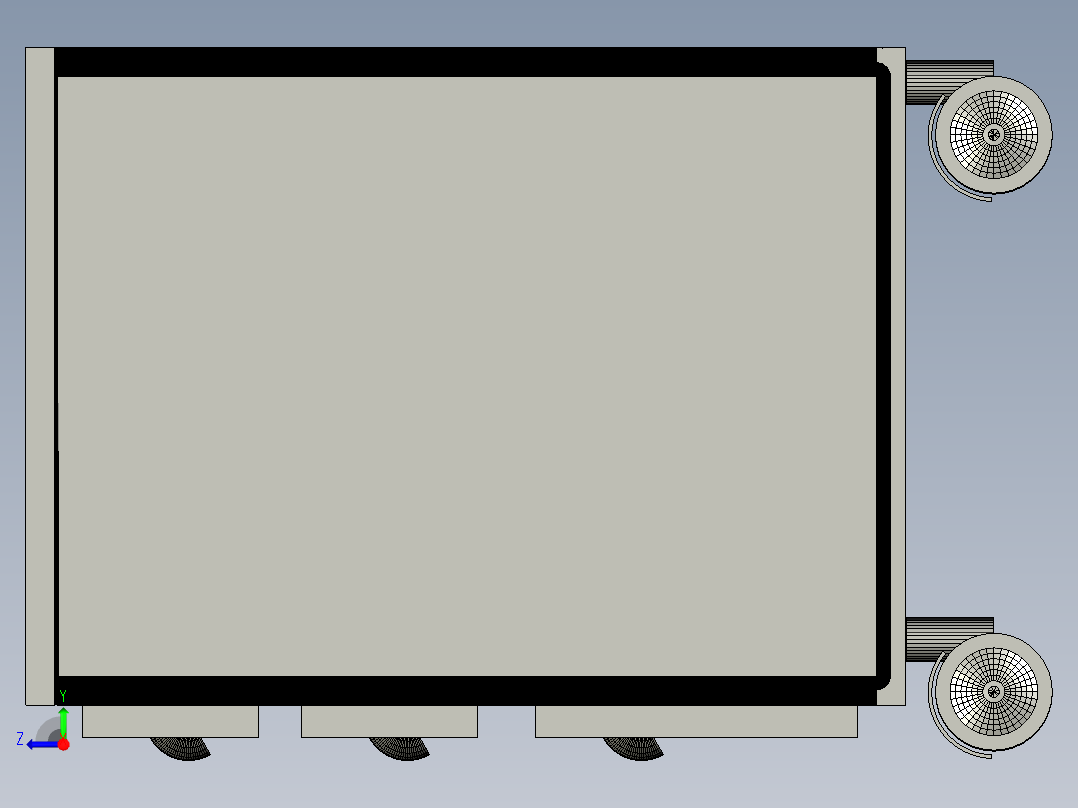 病床边柜右视图