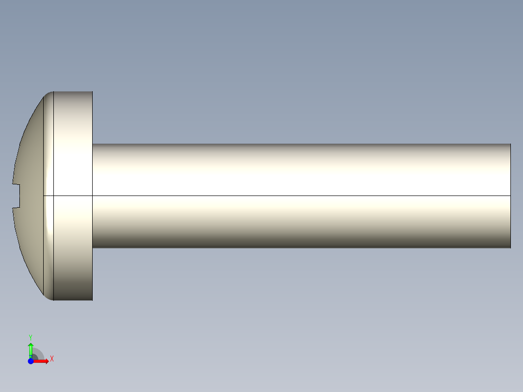 螺丝 M4 十字盘头-M4x16 Screw head.STEP前视图