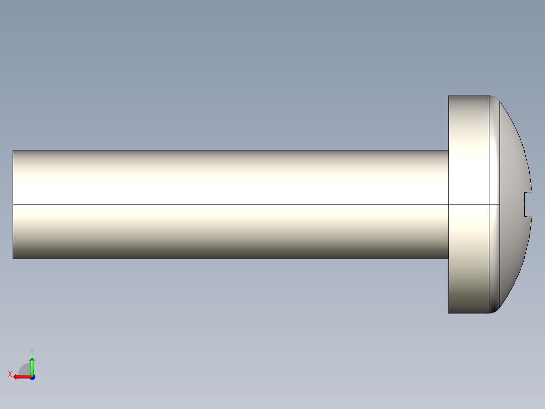 螺丝 M4 十字盘头-M4x16 Screw head.STEP后视图