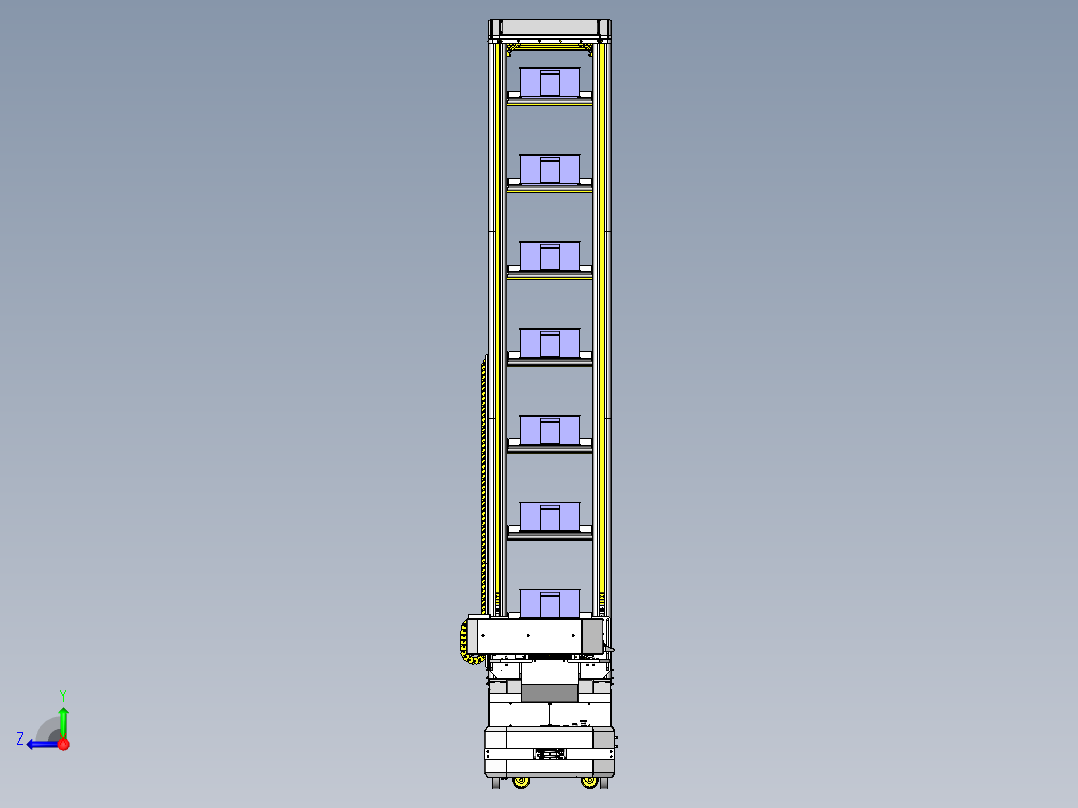 立式仓储AGV右视图