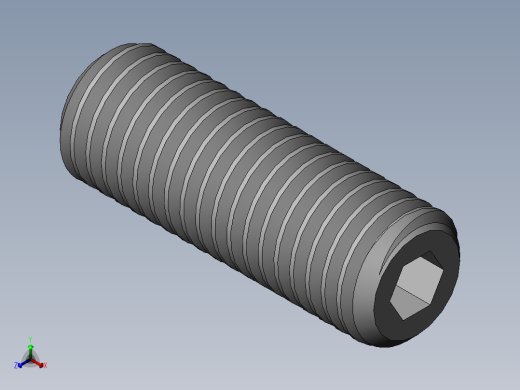 DIN 913-ISO 4026 固定螺钉-M14 L=40.SLDPRT正等轴测缩略图