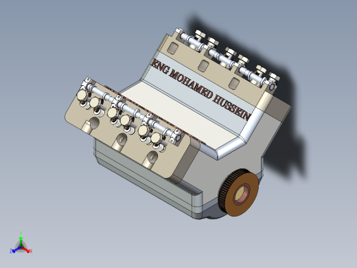 汽车发动机简易演示结构