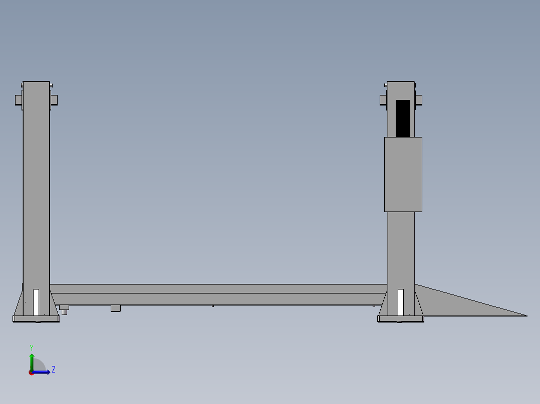 1.5t液压式自动升降平台设计 CAD图纸、说明书】左视图