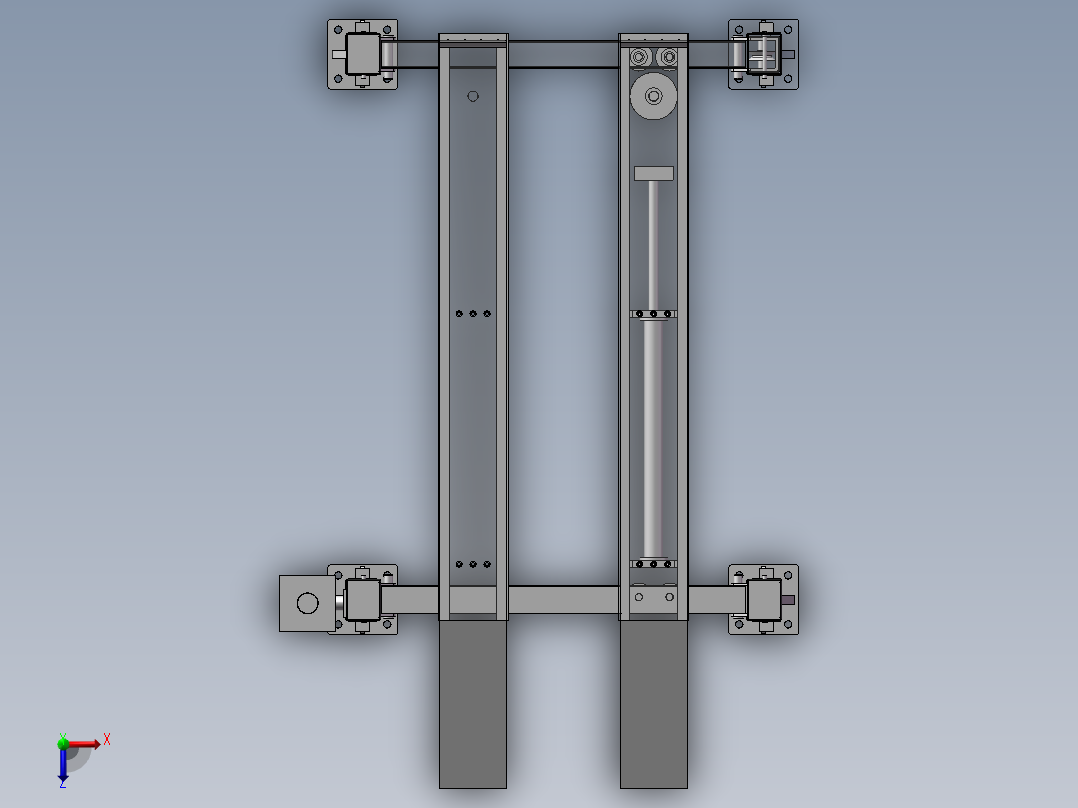 1.5t液压式自动升降平台设计 CAD图纸、说明书】俯视图