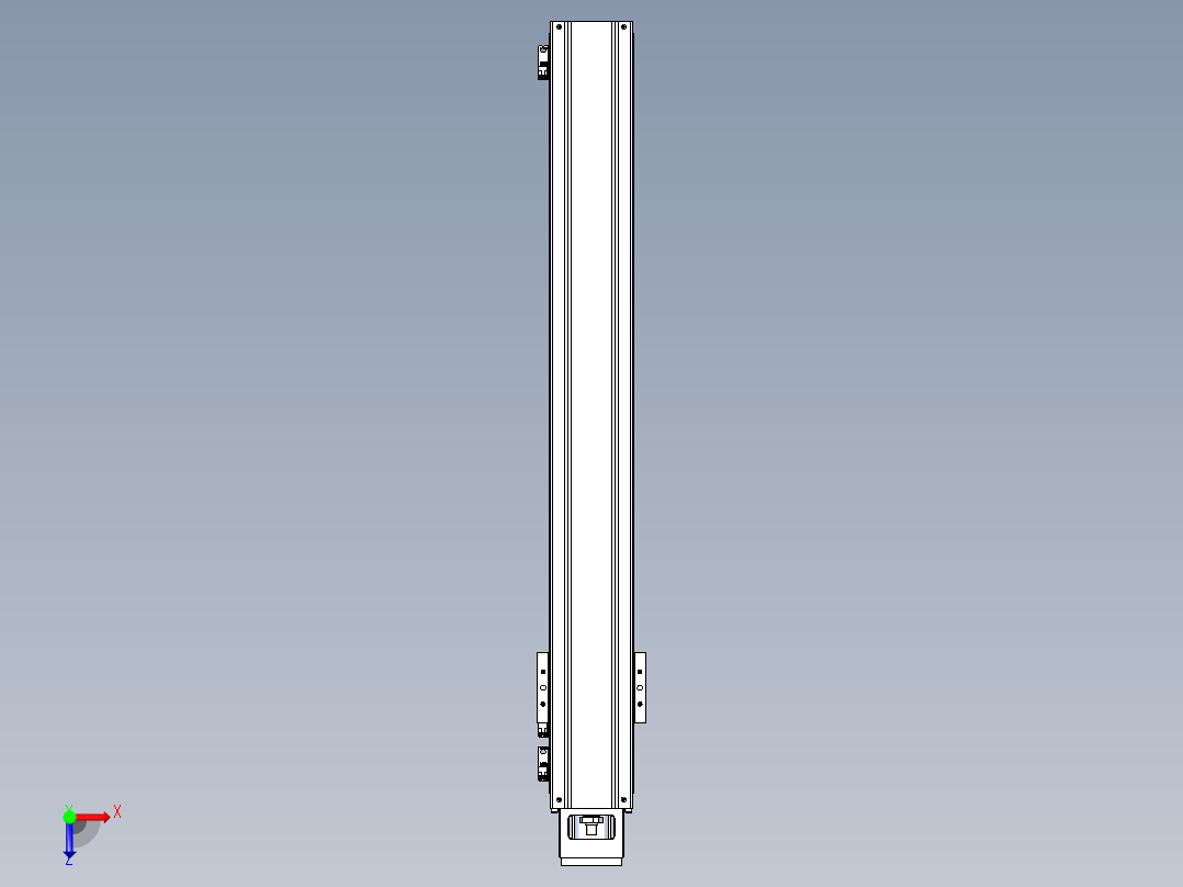 TPA-KNR-130E-2525C-L1000A1-M-P75-N3线性模块铝制底座俯视图