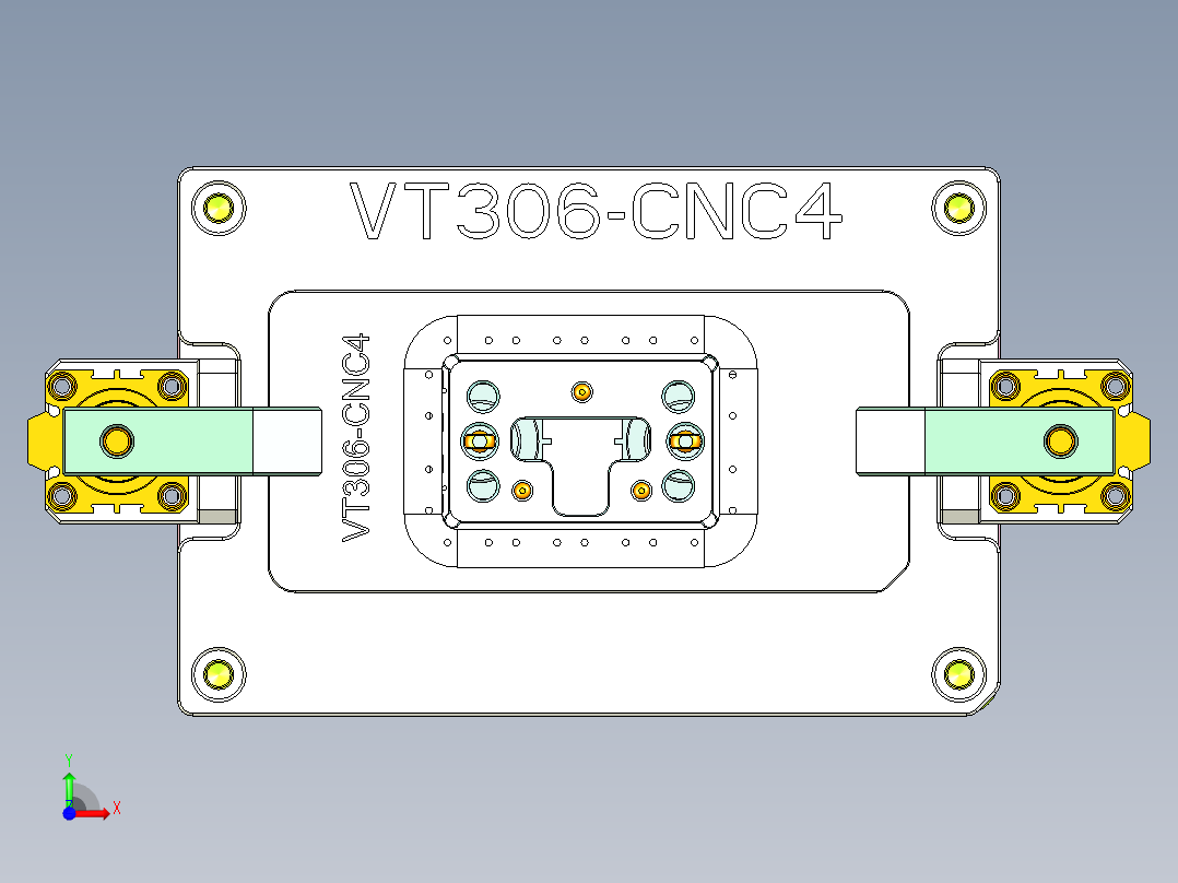 VT306-笔记本CNC工装夹具三维模型CNC4-0822前视图