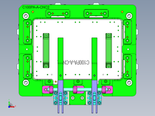 C100PA-A-笔记本CNC工装夹具三维模型CNC2-0131前视缩略图