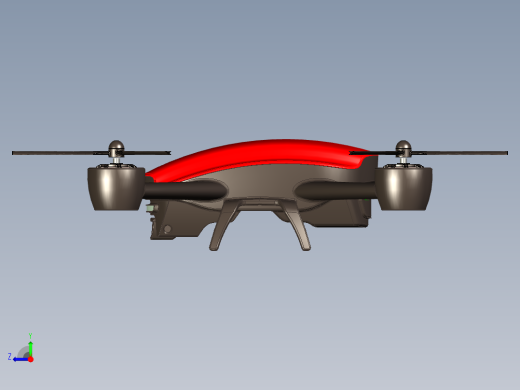 概念四轴无人机3D右视缩略图