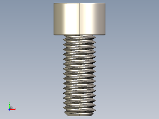 Screw_DIN_912_M10x25F_A2.STEP公制内六角螺钉前视缩略图