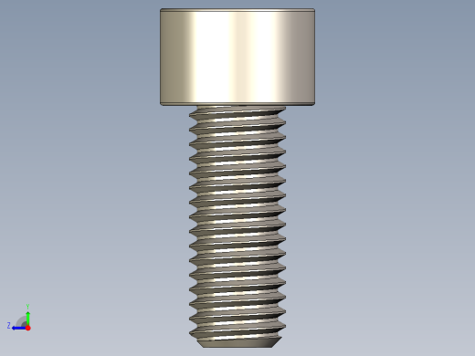 Screw_DIN_912_M10x25F_A2.STEP公制内六角螺钉右视缩略图