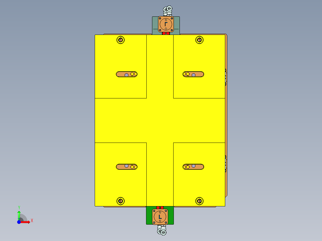 MD1-A笔记本CNC工装夹具三维模型-CNC8铣外形-210508前视图