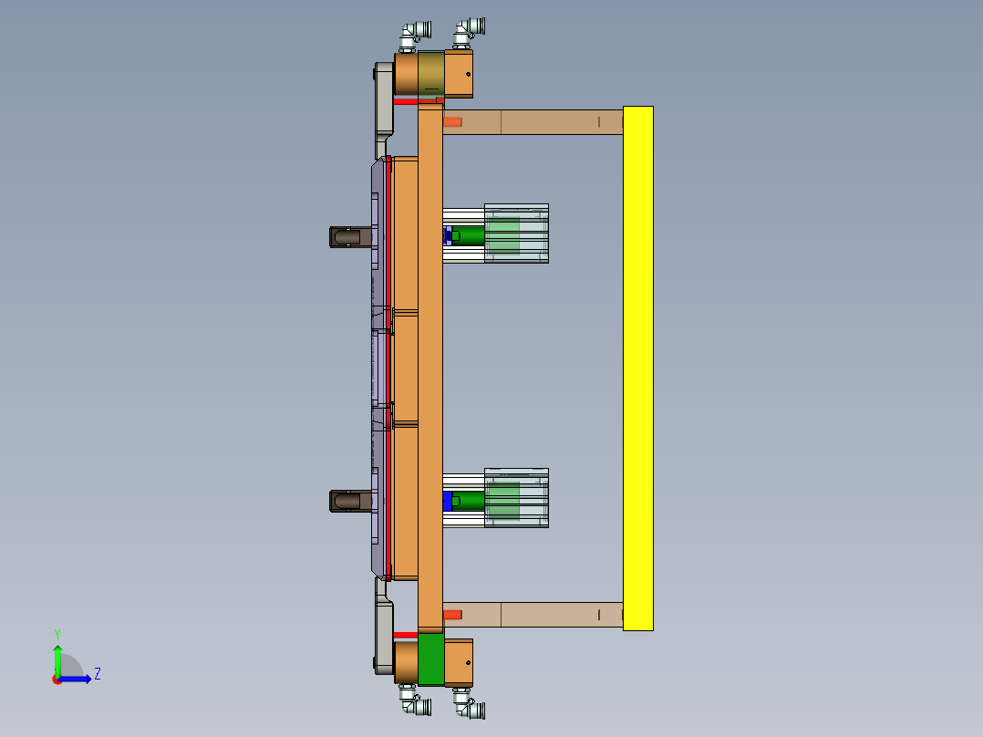 MD1-A笔记本CNC工装夹具三维模型-CNC8铣外形-210508左视图