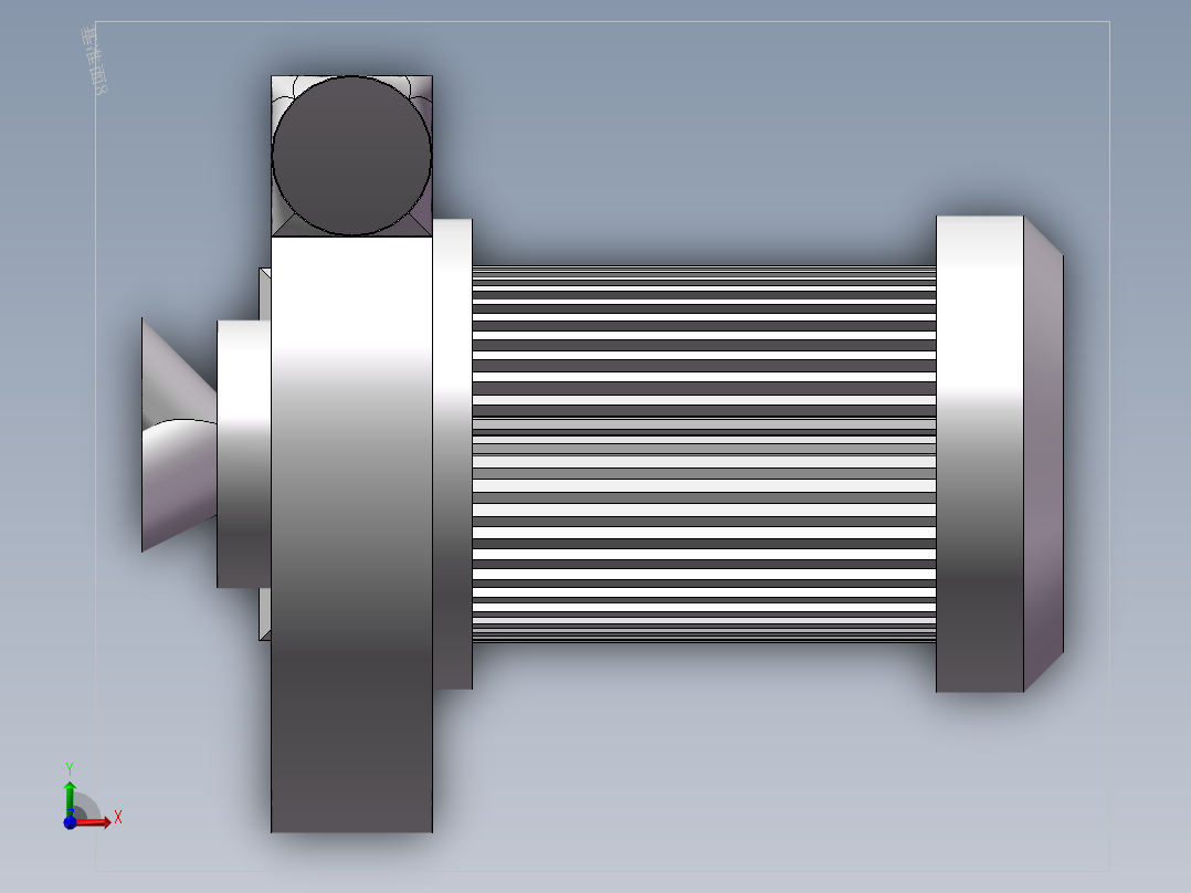 离心式吸尘器、风机前视图