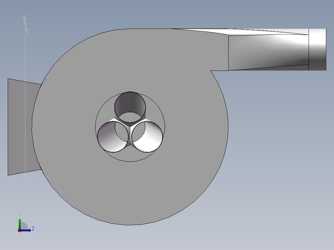 离心式吸尘器、风机左视图
