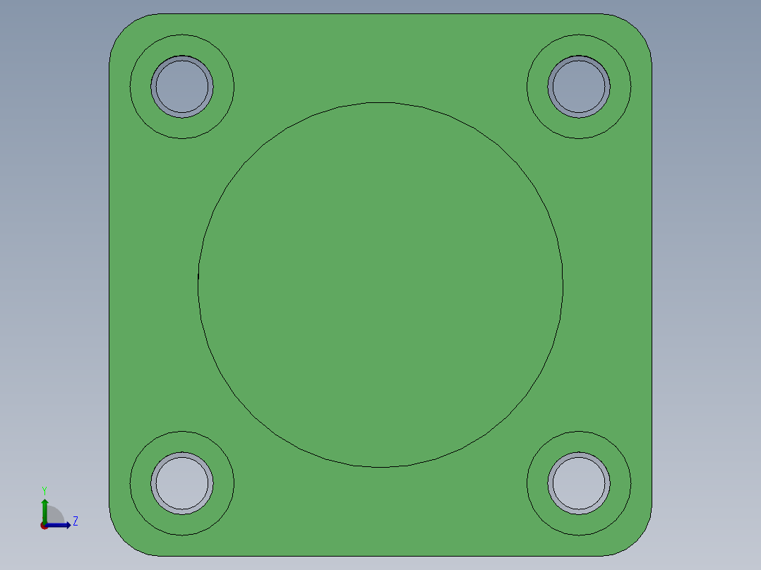 专用气缸（双作用-双侧杆）40x（10x2）x8 mm左视图