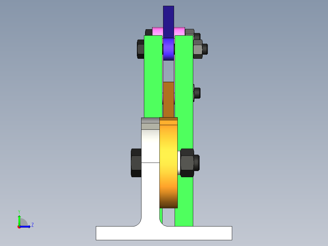 钢筋钳模型左视图
