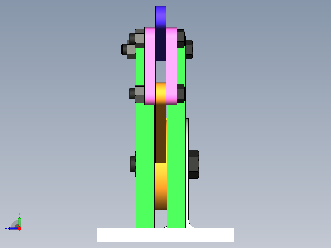 钢筋钳模型右视图
