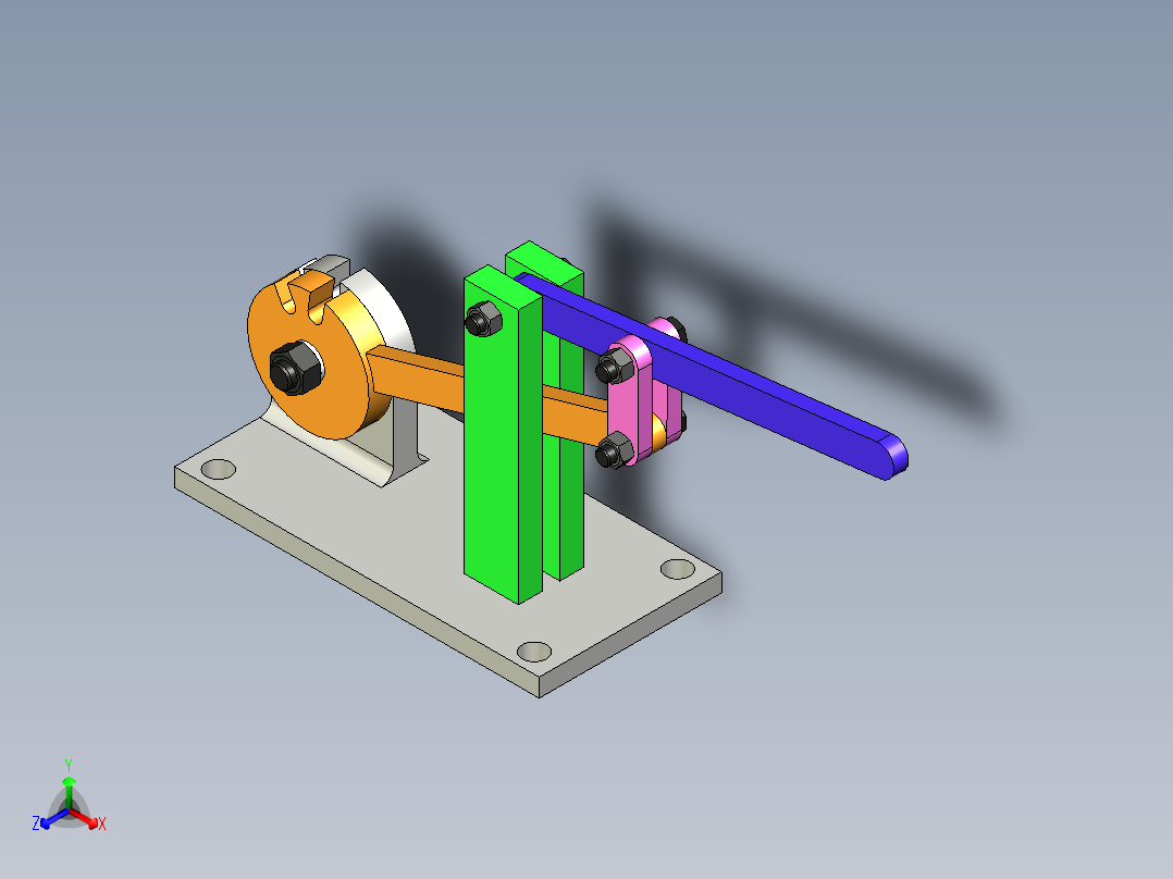 钢筋钳模型正等轴测图