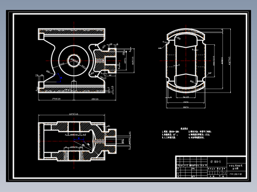 十字头零件的镗颈部φ50H7孔夹具设计及加工工艺装备含3张CAD图