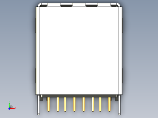 堆叠式 USB-C 连接器前视缩略图