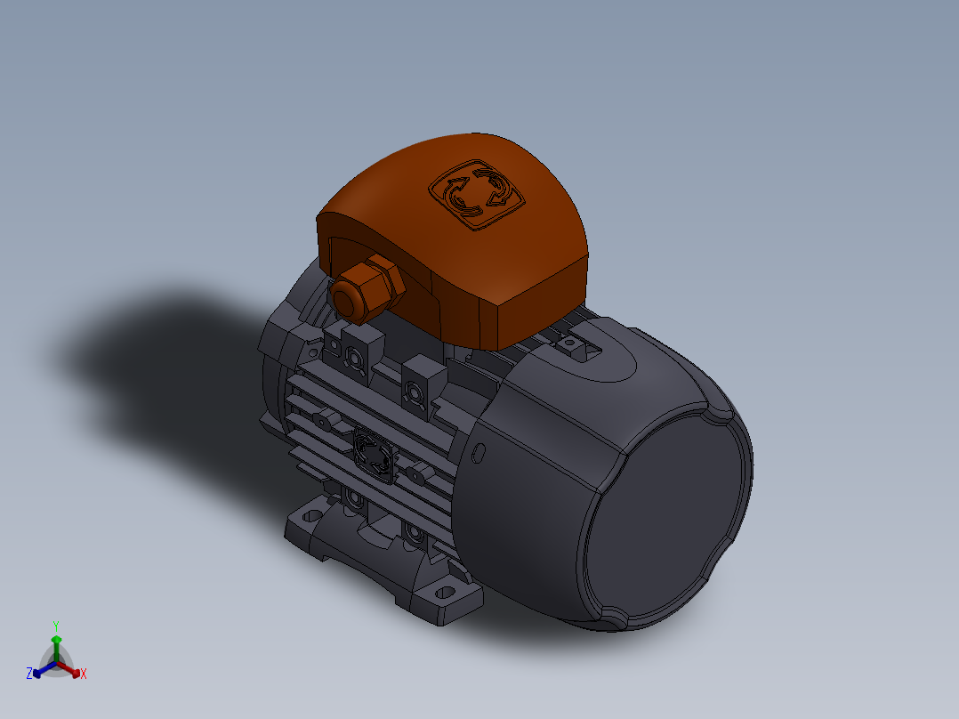 电动马达 Delphi 56 B3正等轴测图