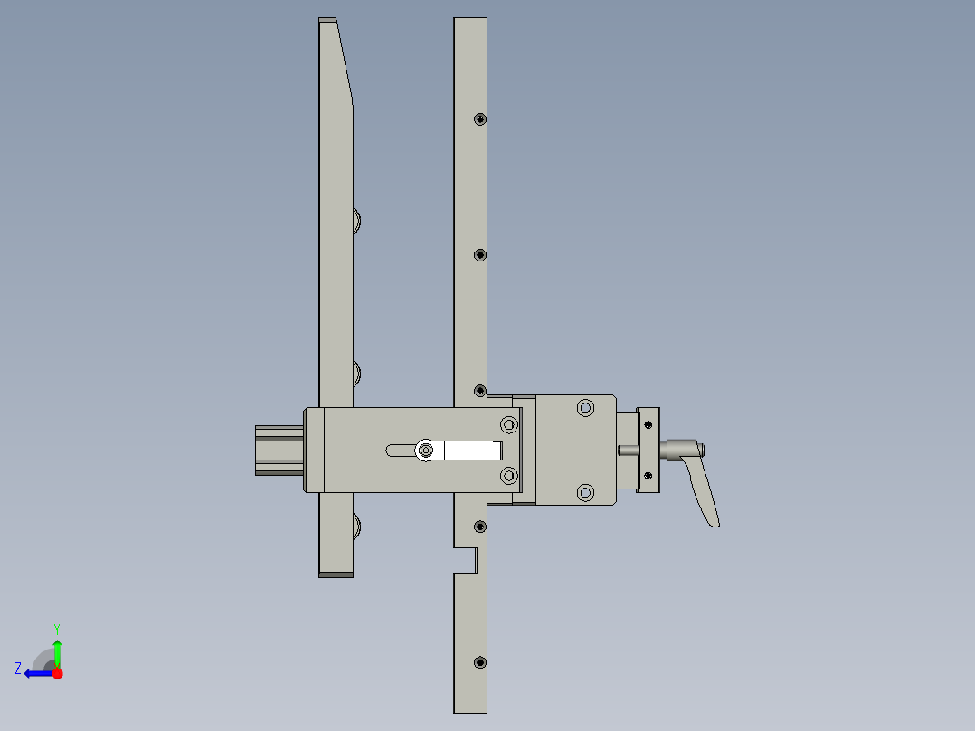 03进料料盒限位组件右视图
