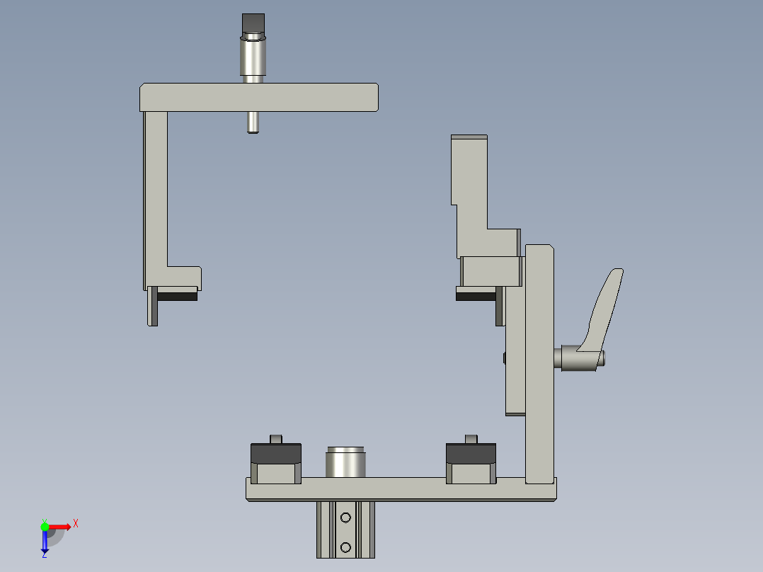 03进料料盒限位组件俯视图