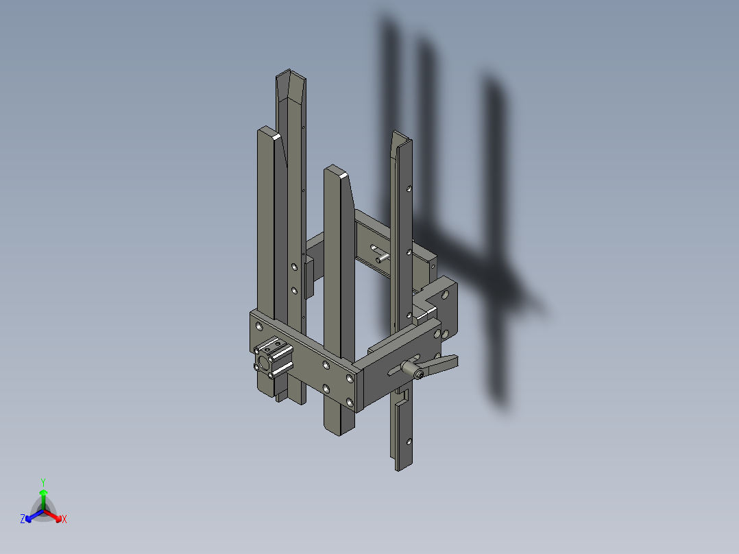 03进料料盒限位组件正等轴测图