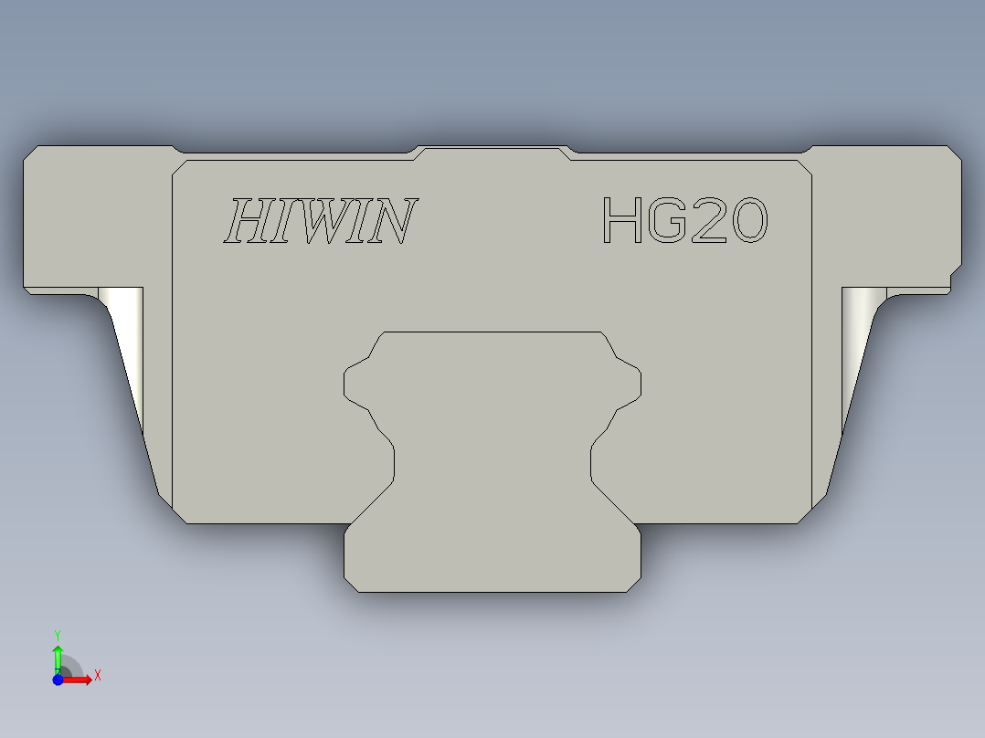 上银-线性导轨HGW20CC2R480前视图