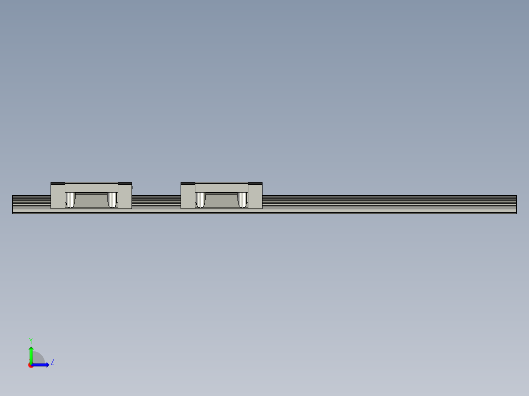 上银-线性导轨HGW20CC2R480左视图