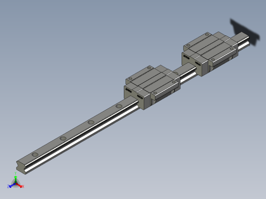 上银-线性导轨HGW20CC2R480正等轴测缩略图