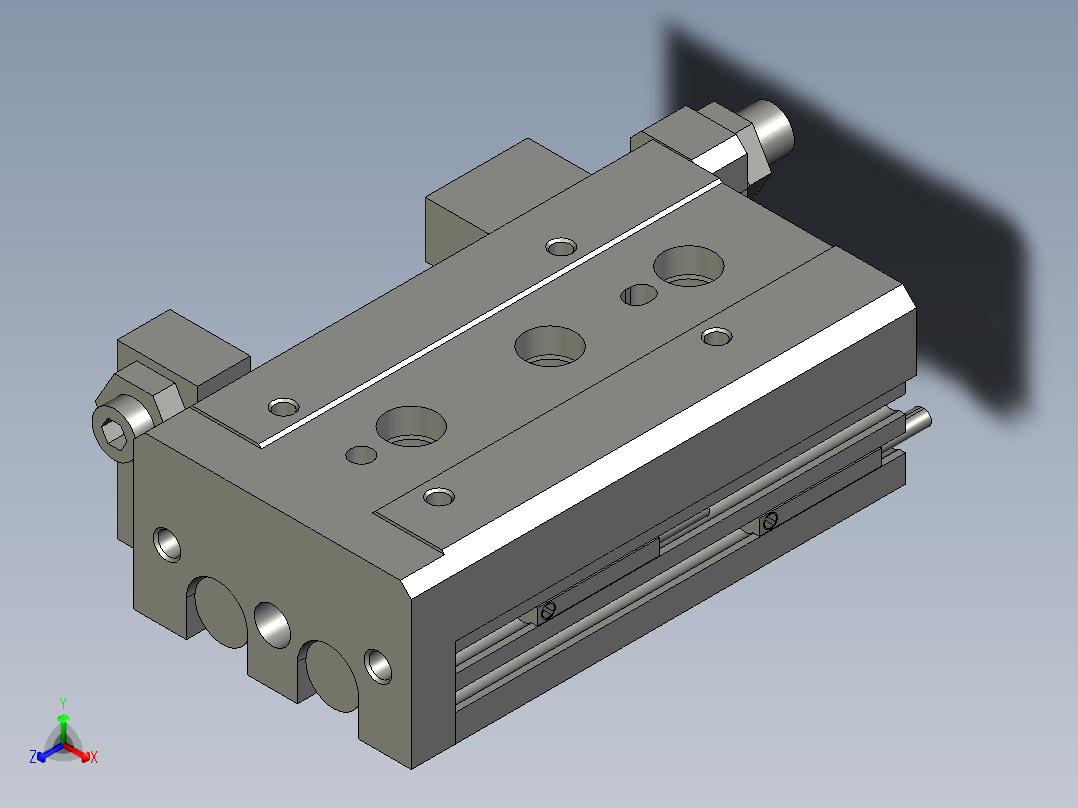 MXS12-40A-M9P正等轴测图