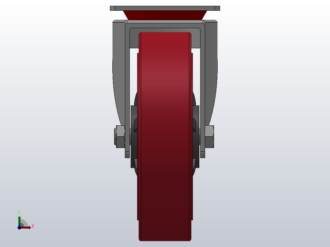 Z01-01-160-404R普通工业轮[Z01-01-200-404R]脚轮前视图