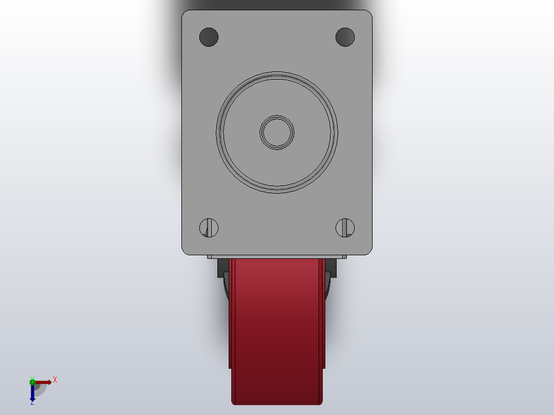 Z01-01-160-404R普通工业轮[Z01-01-200-404R]脚轮俯视图