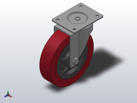 Z01-01-160-404R普通工业轮[Z01-01-200-404R]脚轮正等轴测缩略图