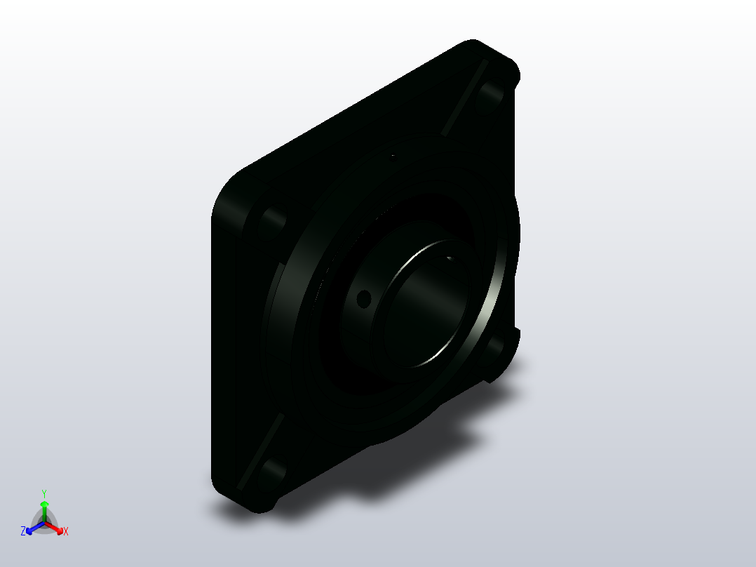 JB╱T 5303-2002[带凸台方形座顶丝外球面球轴承[UCFS型]UCFS314]正等轴测图