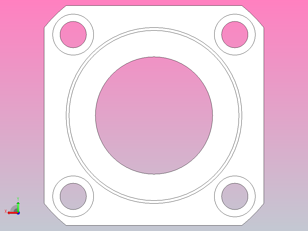 LMK亚洲标准型直线轴承_法兰式[LMK40UU]后视图