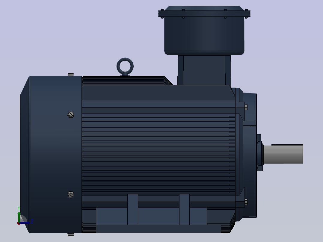 三相异步电动机YB3-280S-2左视图