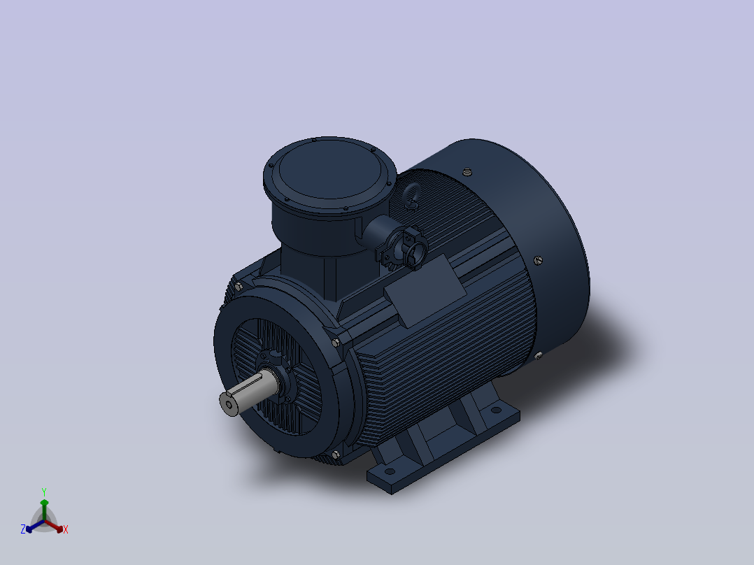 三相异步电动机YB3-280S-2正等轴测图