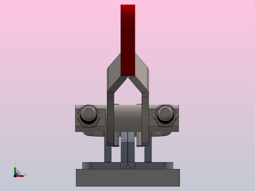 带螺钉的钣金锁夹前视缩略图